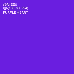 #6A1EE0 - Purple Heart Color Image